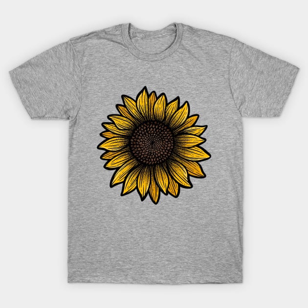 Golden Sunflower T-Shirt by melaniepetersonart